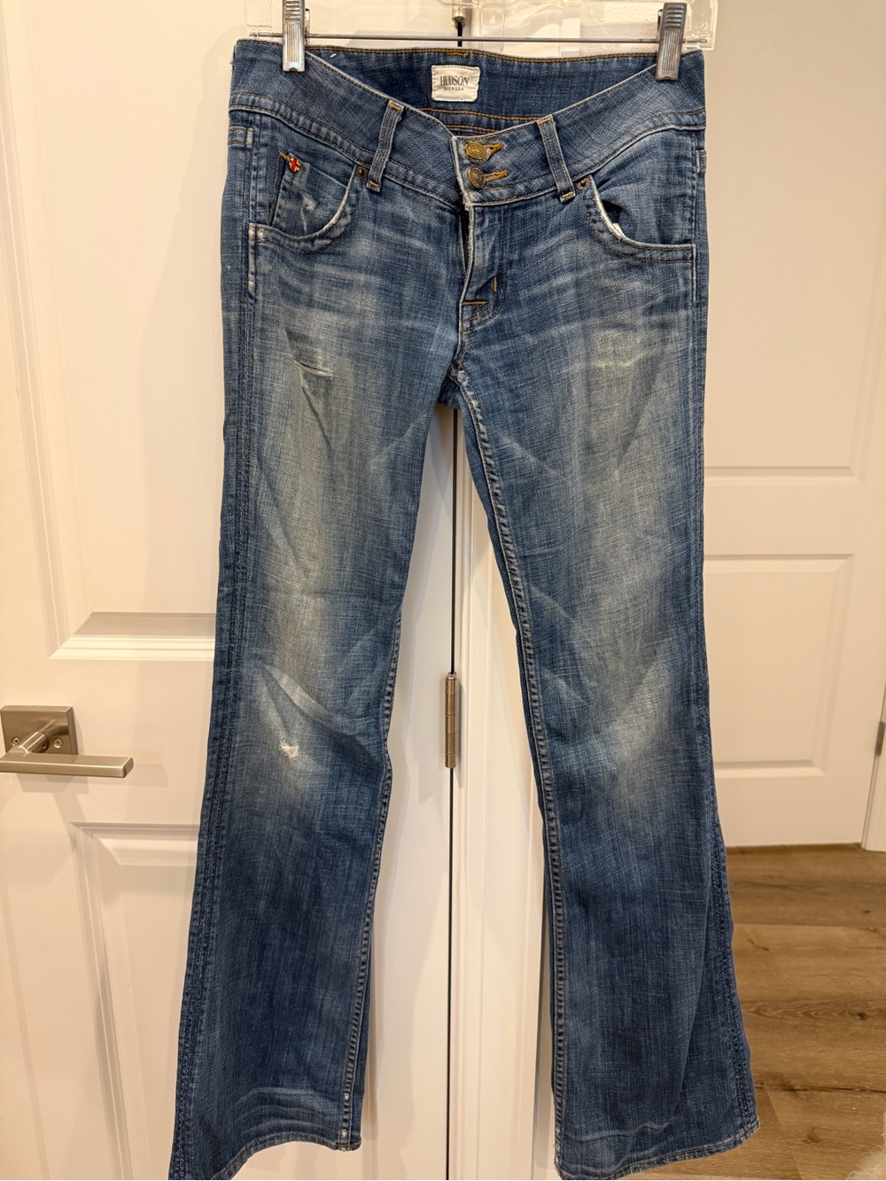 Hudson Jeans Blue Washed Flare Jeans